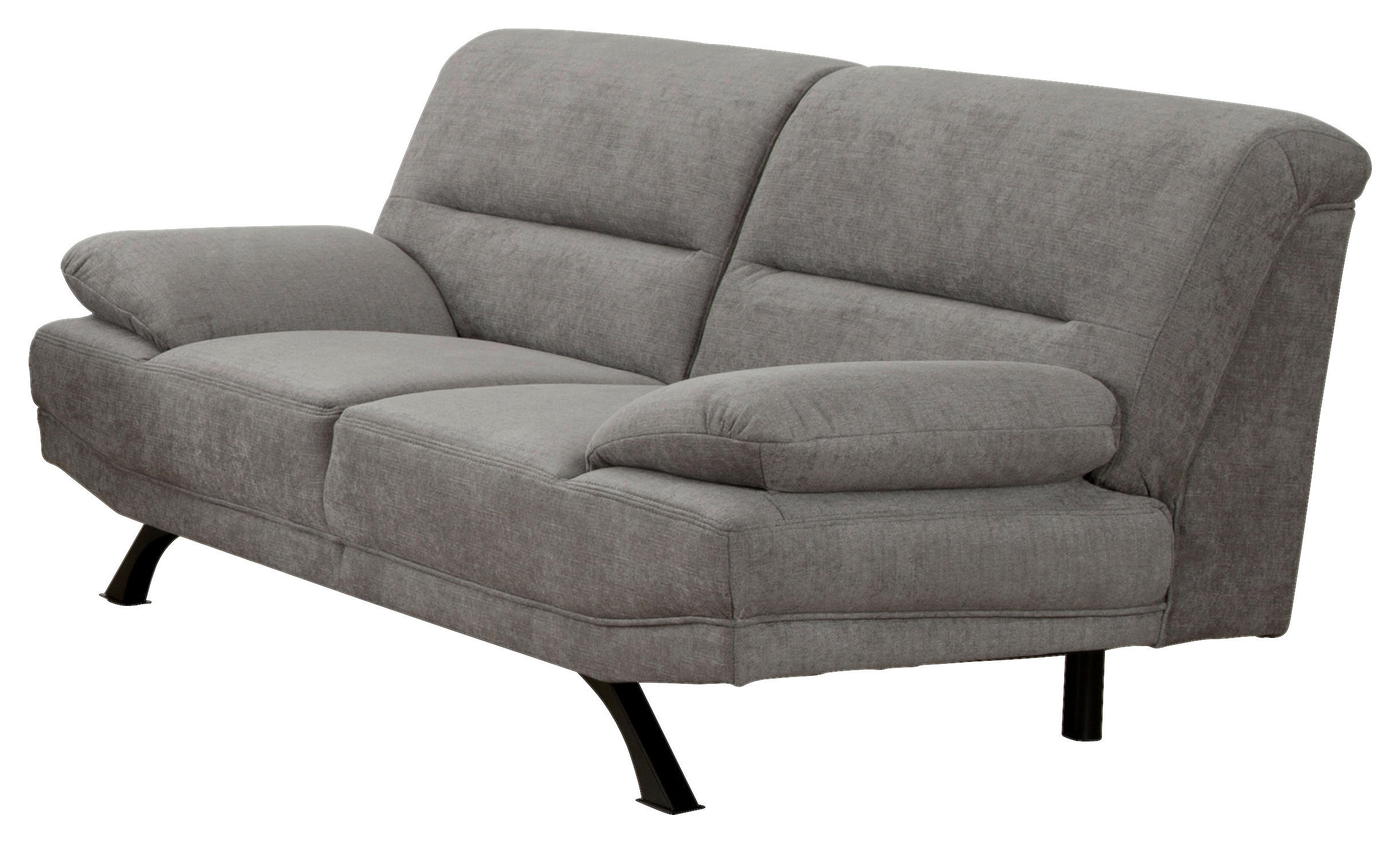 Sofa Bruno graubraun Microfaser B/H/T: ca. 191x83x94 cm Bruno - schwarz/graubraun (191,00/83,00/94,00cm)