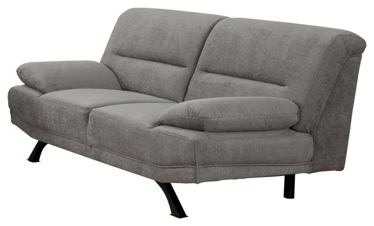 Sofa Bruno graubraun Microfaser B/H/T: ca. 191x83x94 cm Bruno - schwarz/graubraun (191,00/83,00/94,00cm)