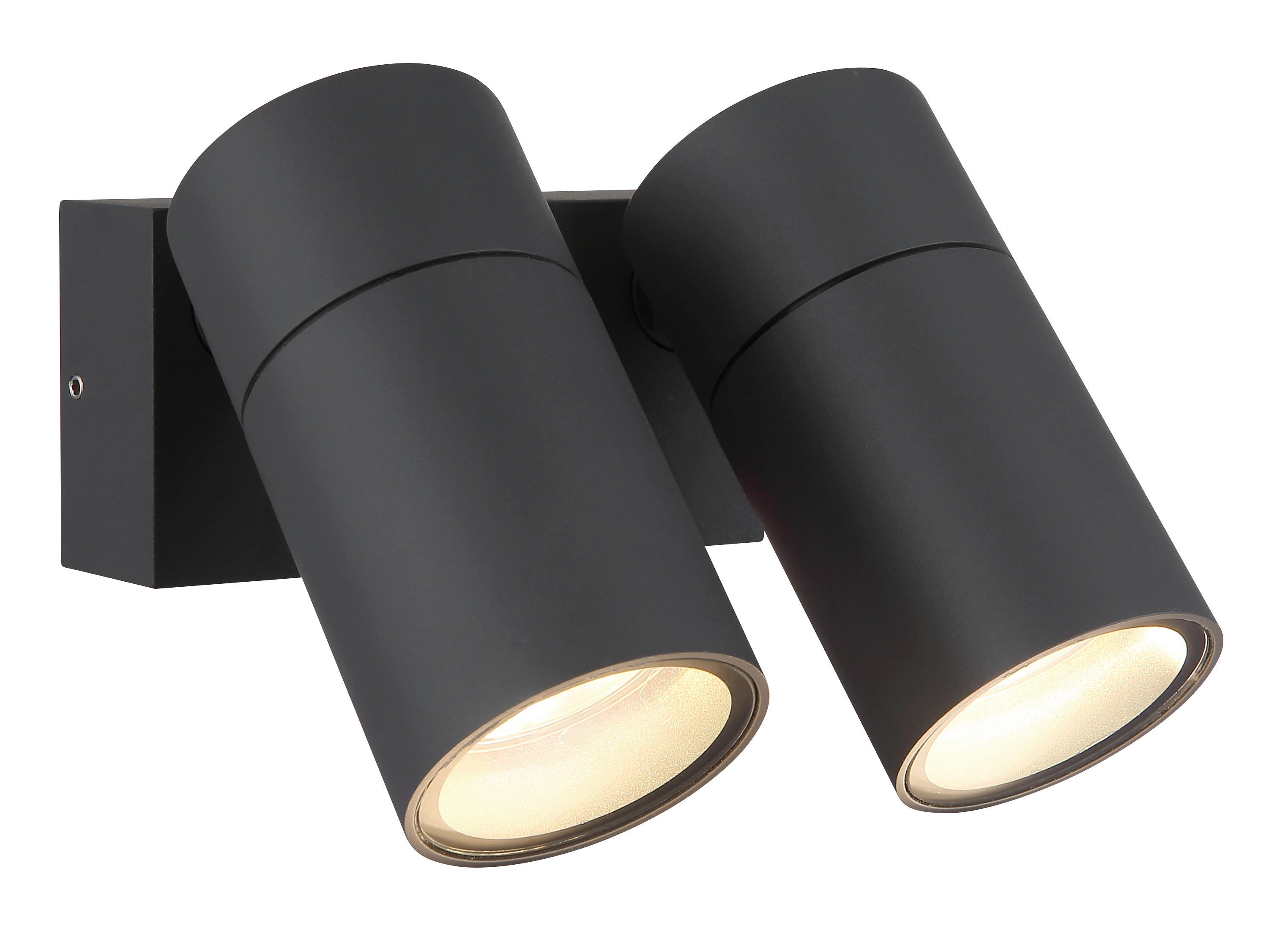 Außenleuchte anthrazit transparent schwarz B/H/T: ca. 15x11,8x10,5 cm PIPER - schwarz/anthrazit (15,00/11,80/10,50cm) - GLOBO