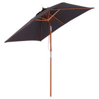 Outsunny Sonnenschirm dunkelgrau Polyester B/H/L: ca. 150x230x200 cm Sonnenschirm - dunkelgrau (200,00/150,00/230,00cm) - Outsunny