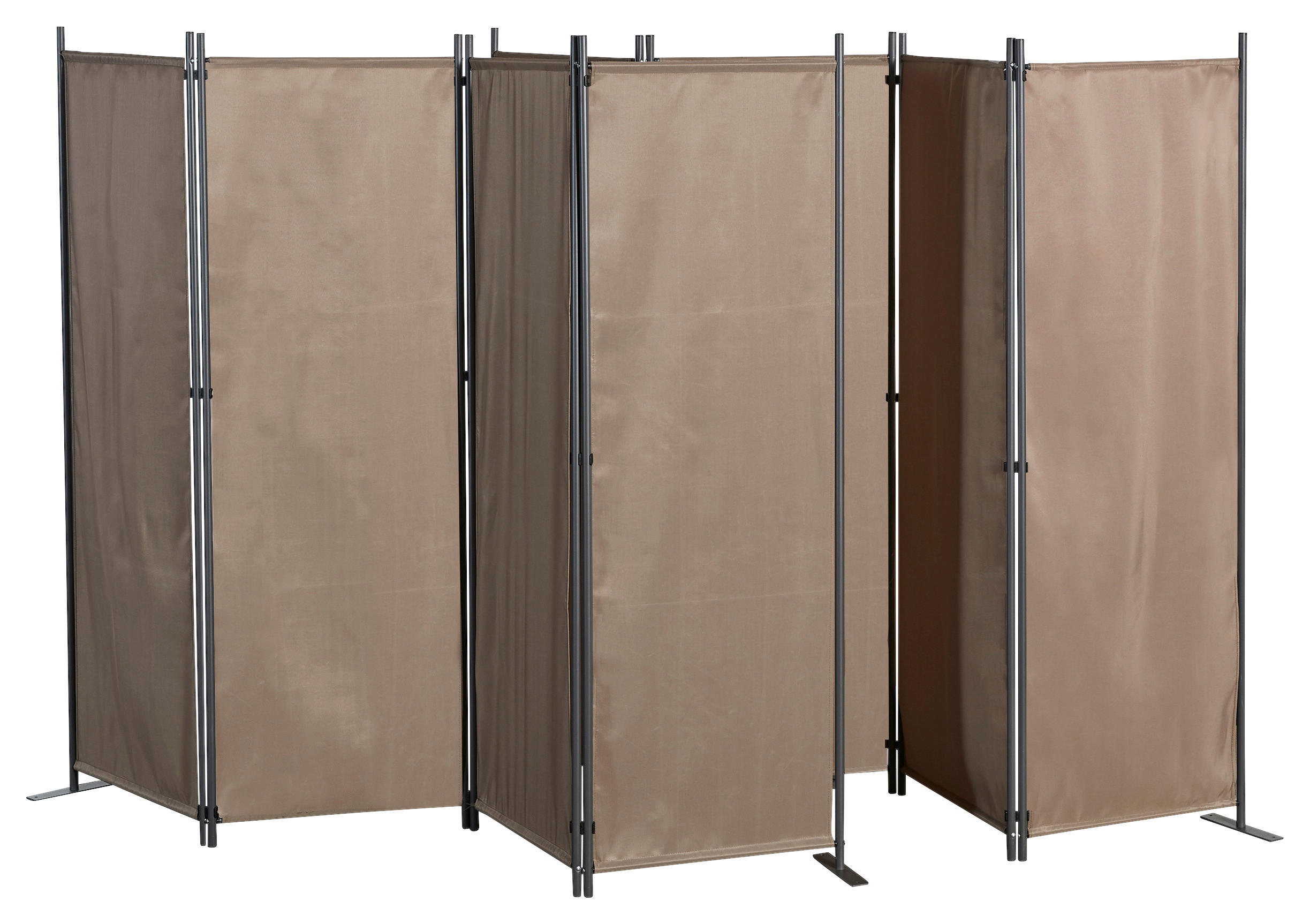 Grasekamp Paravent 4-teilig 2er Set taupe Polyester B/H: ca. 225x170 cm 4-teilig 2er Set - taupe (225,00/170,00cm) - Grasekamp