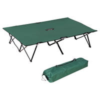 Outsunny Campingartikel B/H/L: ca. 125x193x40 cm Feldbett - schwarz/grün (40,00/125,00/193,00cm) - Outsunny