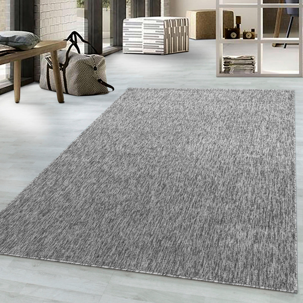 Ayyildiz Teppich NIZZA hellgrau B/L: ca. 60x100 cm NIZZA - hellgrau (60,00/100,00cm) - Ayyildiz