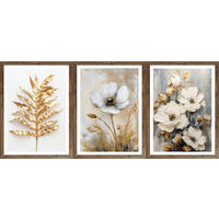 Gerahmtes Bild Blumen B/H: ca. 30x40 cm Bilderset_Cheb_3tlg. - (30,00/40,00cm)