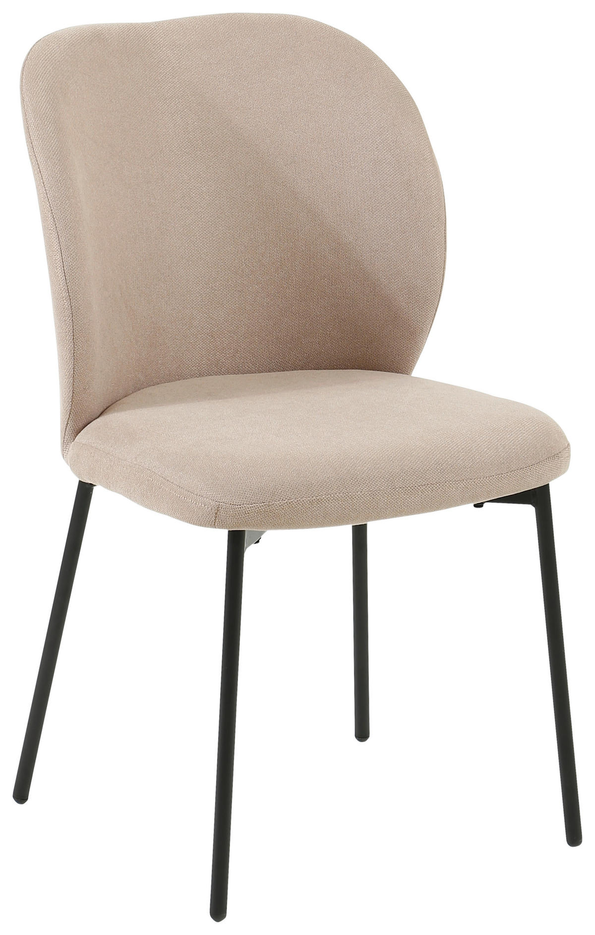 Stuhl Medina beige schwarz Webstoff Metall B/H/T: ca. 46x85x48 cm Medina - beige/schwarz (46,00/85,00/48,00cm)