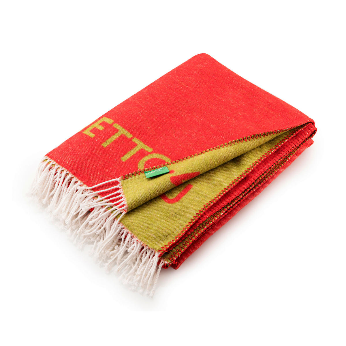 Wohndecke Rainbow grün Baumwolle B/L: ca. 190x140 cm Rainbow - rot/grün (190,00/140,00cm) - BENETTON