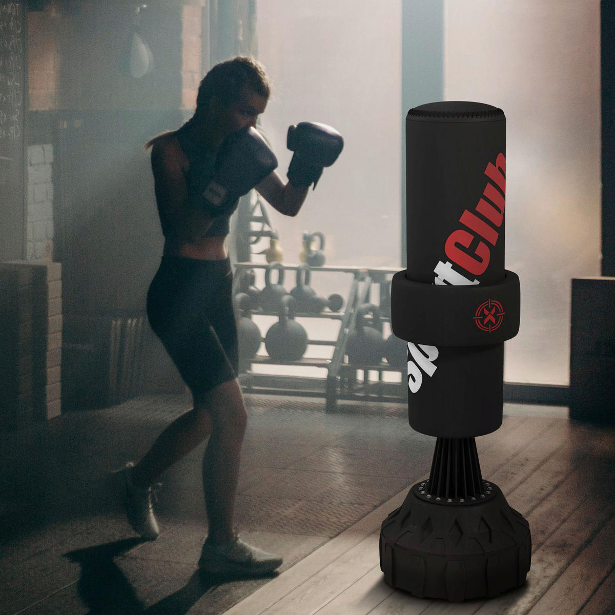 SPORTNOW Fitness-Zubehör schwarz Edelstahl B/H/L: ca. 57x57x175 cm Standboxsack - schwarz (175,00/57,00/57,00cm) - SPORTNOW