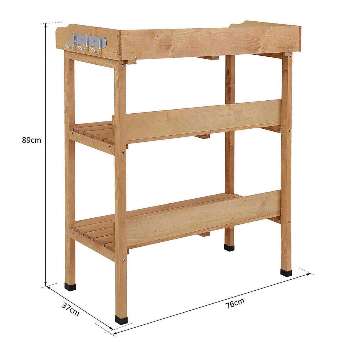 Outsunny Gärtnertisch Gärtnertisch - natur (76,00/37,00/89,00cm) - Outsunny