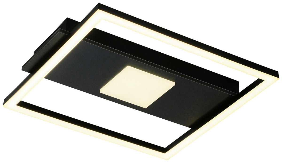 POCOline LED-Deckenleuchte schwarz B/H/L: ca. 33x6x36 cm LED-Deckenleuchte_Quadra - schwarz (36,00/33,00/6,00cm) - POCOline