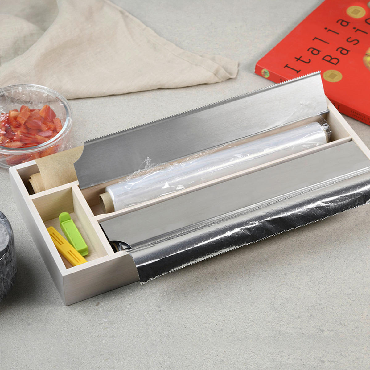 Kesper Folienspender braun Bambus B/H/L: ca. 20,5x6x47 cm Folienspender - braun (47,00/20,50/6,00cm) - Kesper