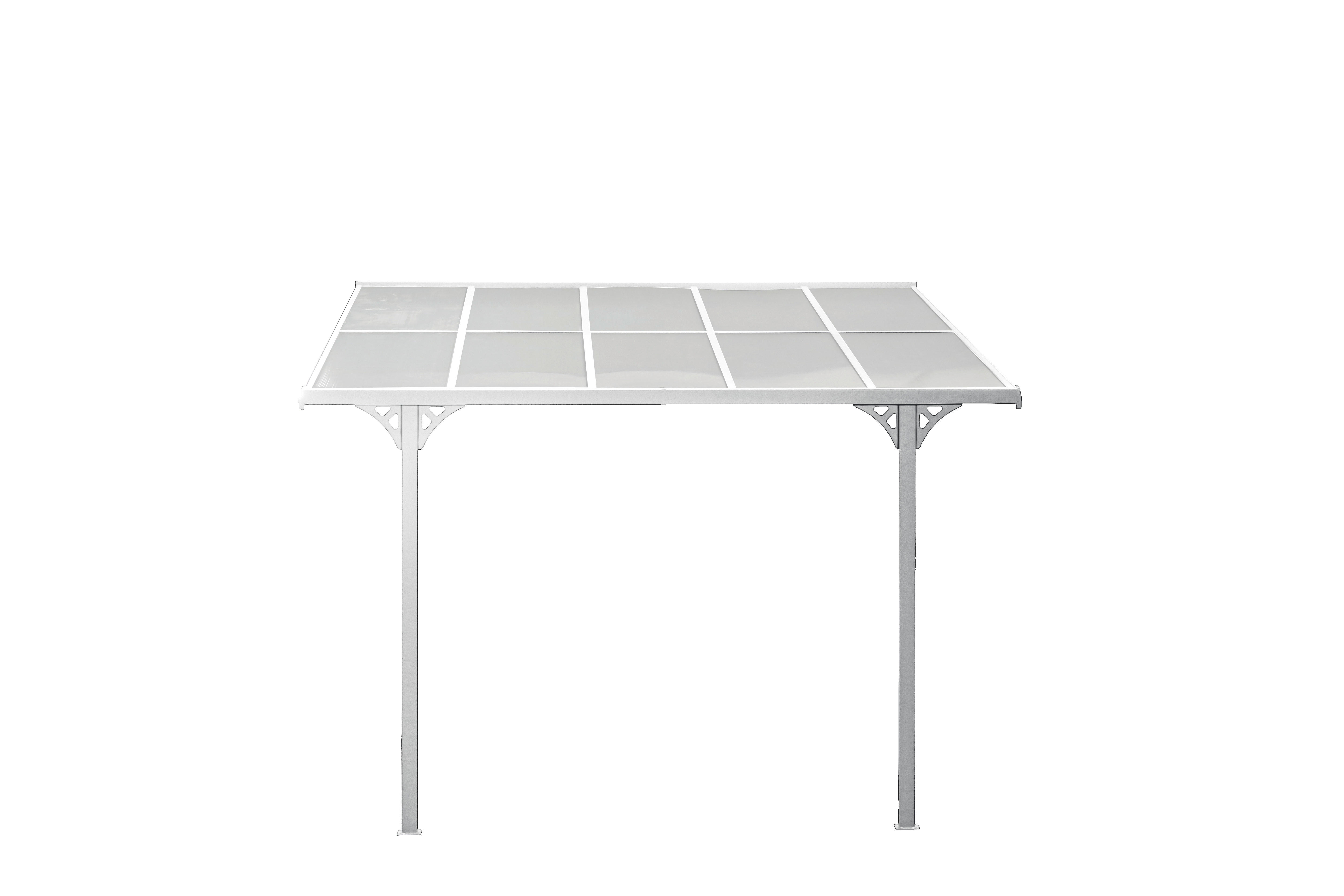 Westmann Terrassenüberdachung Bruce weiß Aluminium B/H/L: ca. 313x270x300 cm Bruce - weiß (300,00/313,00/270,00cm) - Westmann