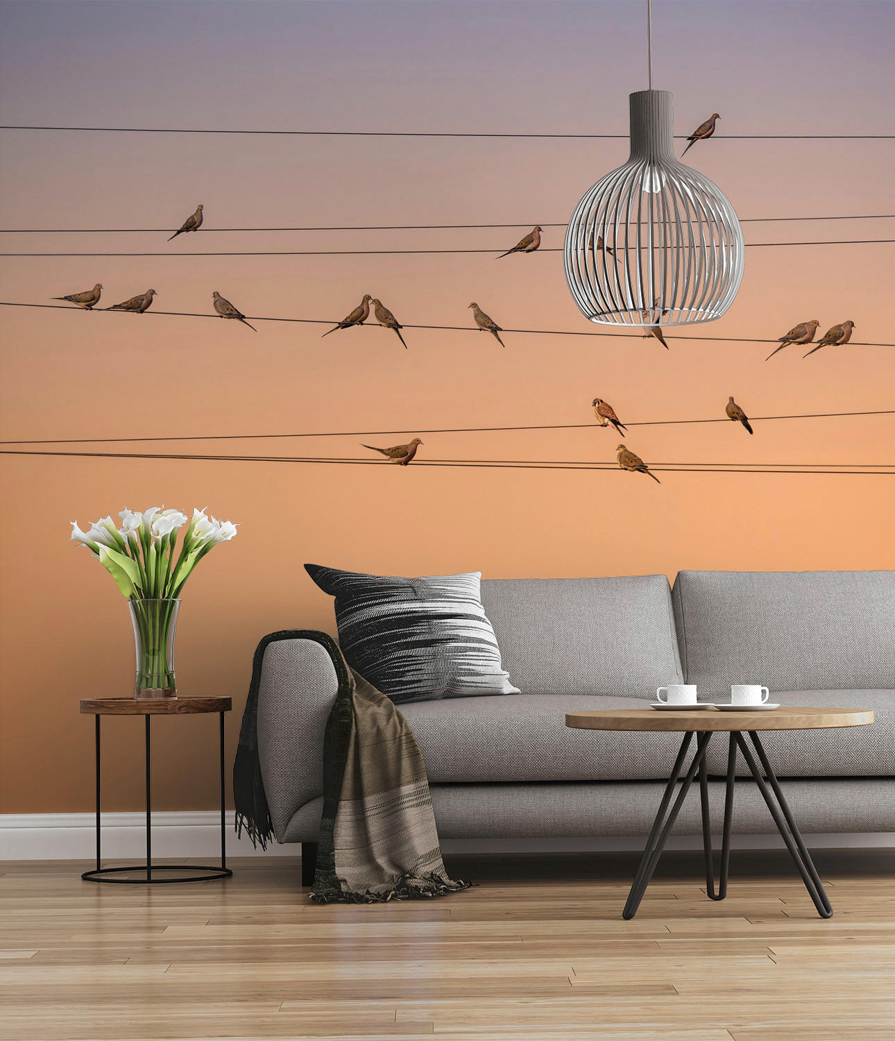 Komar Fototapete Zugvögel B/L: ca. 300x250 cm Zugvögel - (300,00/250,00cm) - Komar