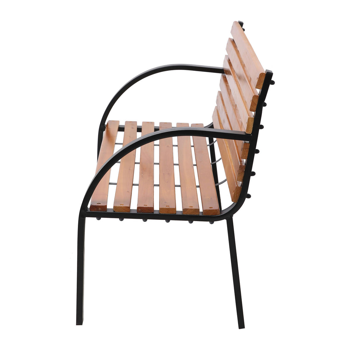 AXI Outdoor Living Gartenbank Otis braun Metall B/H/L: ca. 60x83x122 cm Otis - braun/schwarz (122,00/60,00/83,00cm) - AXI Outdoor Living