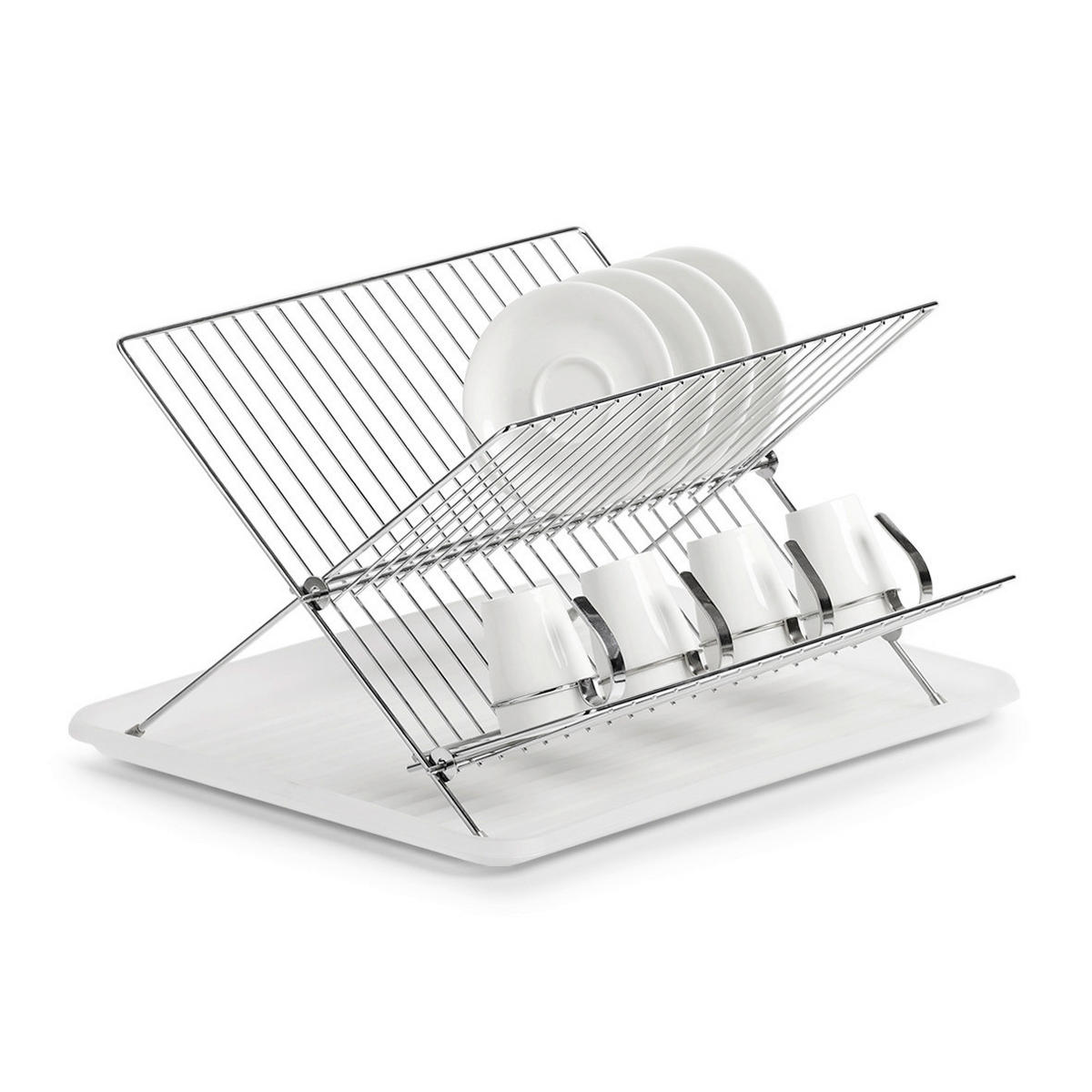 Zeller Geschirrabtropfständer weiß Metall B/H/L: ca. 32x23x43 cm Geschirrabtropfständer - weiß (43,00/32,00/23,00cm) - Zeller