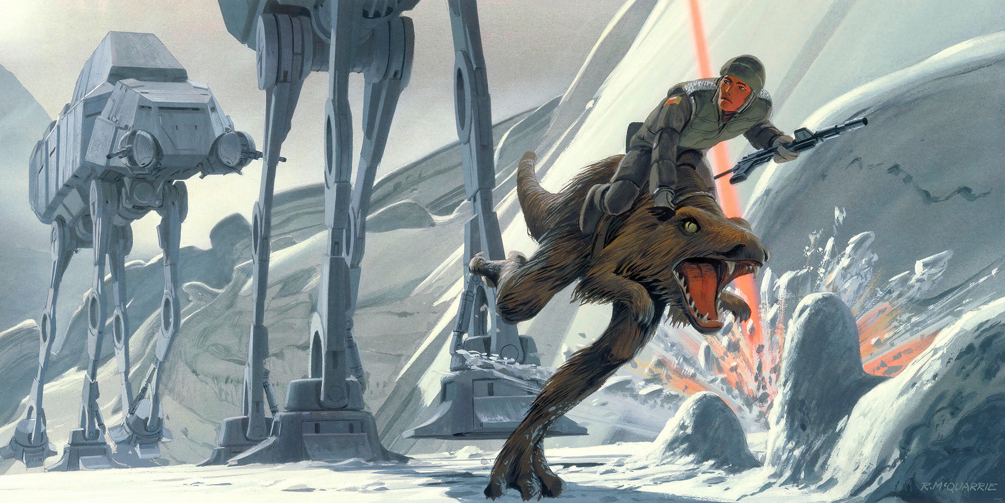 Komar Fototapete Star Wars RMQ Hoth Battle Ground Star Wars multicolor B/H: ca. 500x250 cm
