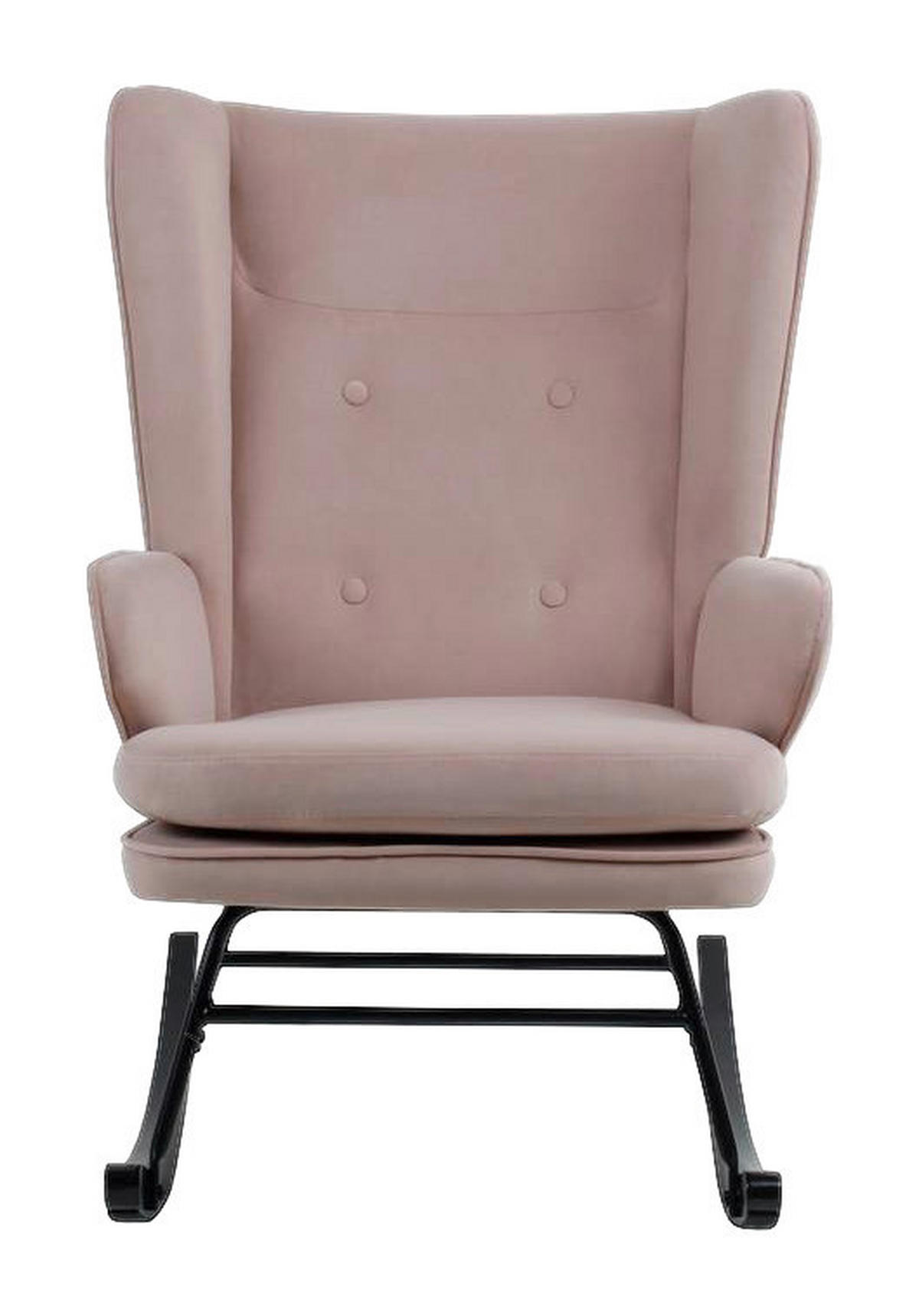 Schaukelstuhl Melorie 100 altrosa B/H/T: ca. 86x95x65 cm Melorie 100 - schwarz/altrosa (86,00/95,00/65,00cm) - 360 Living