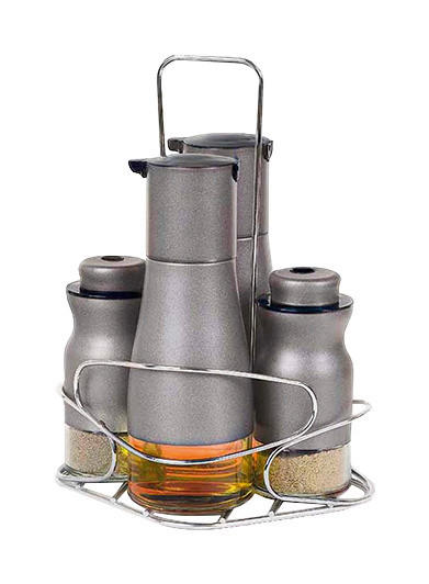 SCHÄFER Menageset grau Stahl Menage_4erSet - grau - SCHÄFER