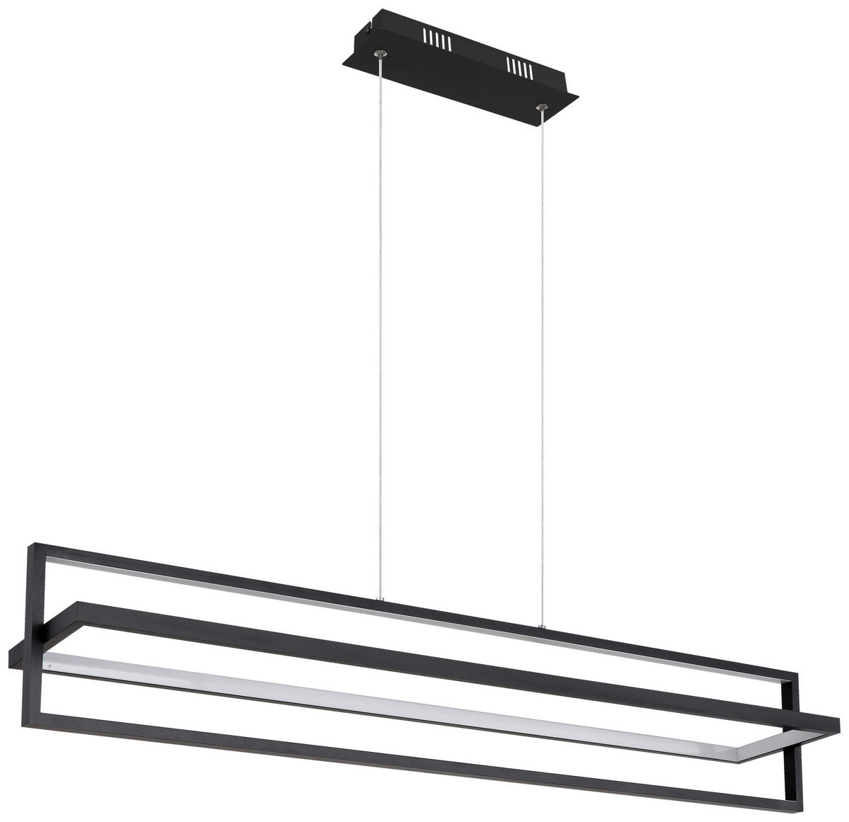 GLOBO LED-Pendelleuchte 67195H mattschwarz Metall Kunststoff B/H/T: ca. 18x120x102 cm FLIPS - mattschwarz (18,00/120,00/102,00cm) - GLOBO