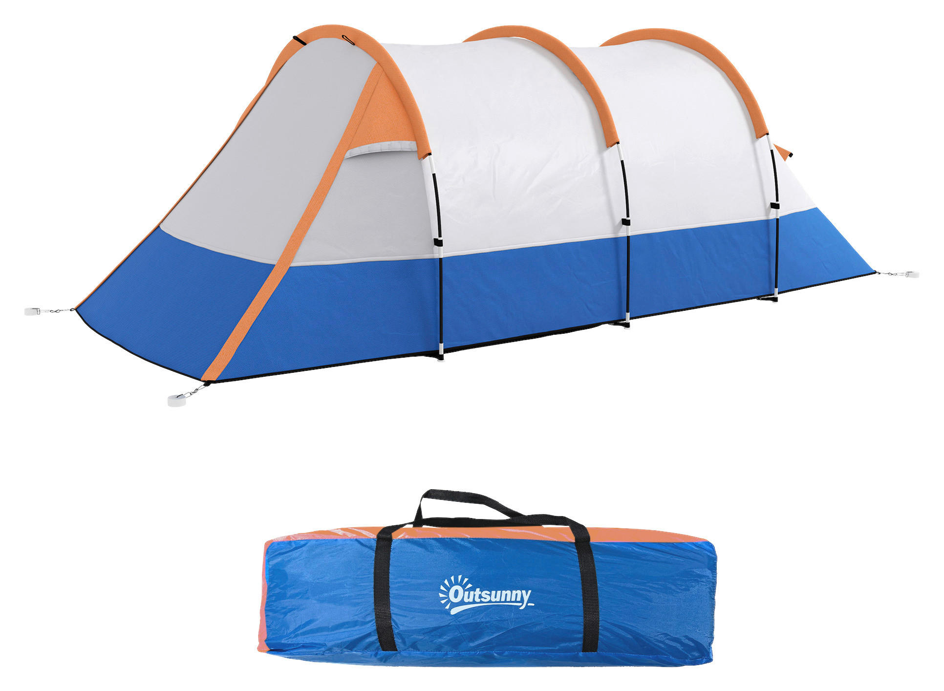 Outsunny Campingzelt orange Stahl B/H/L: ca. 200x150x420 cm Campingzelt - orange (420,00/200,00/150,00cm) - Outsunny