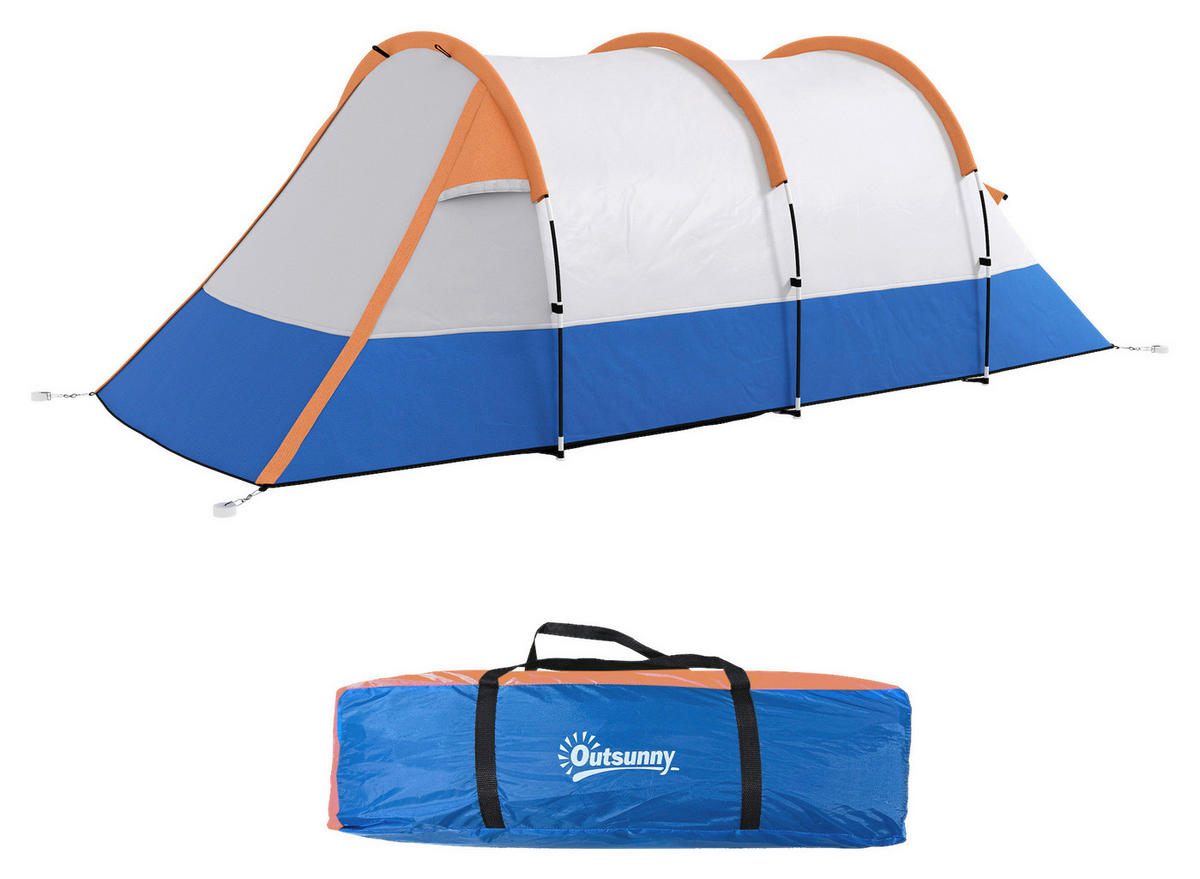 Outsunny Campingzelt orange Stahl B/H/L: ca. 200x150x420 cm Campingzelt - orange (420,00/200,00/150,00cm) - Outsunny