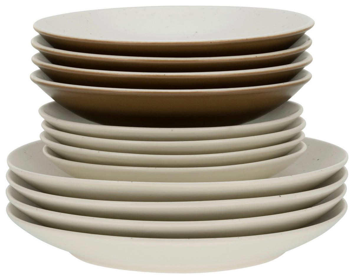 POCO Keramik 12 ▷ tlg. kaufen DUNES CreaTable online terracotta creme Tafelservice bei SAND