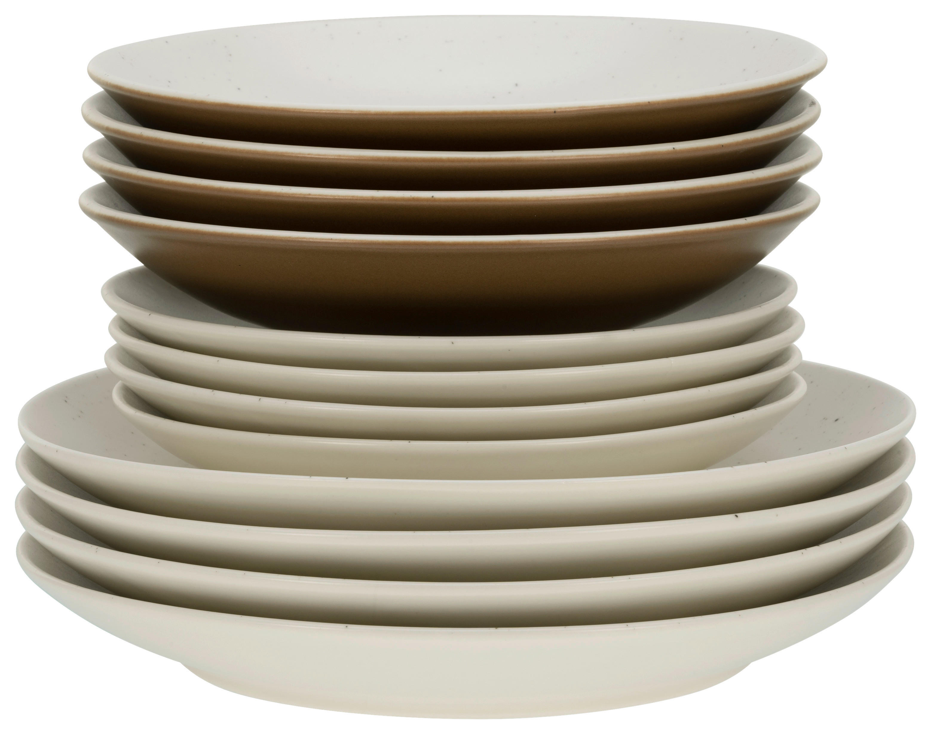 Thumbnail - CreaTable Tafelservice SAND DUNES terracotta creme Keramik 12 tlg.