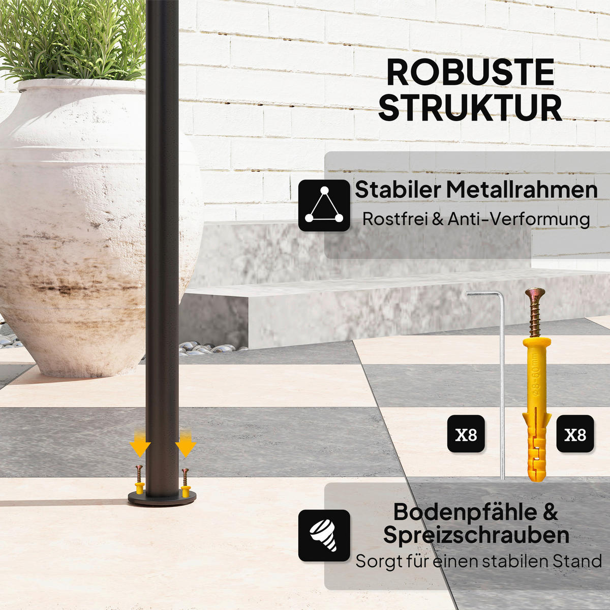 Outsunny Grillpavillon beige Metall B/H/L: ca. 150x258x240 cm Grillpavillon - beige (240,00/150,00/258,00cm) - Outsunny