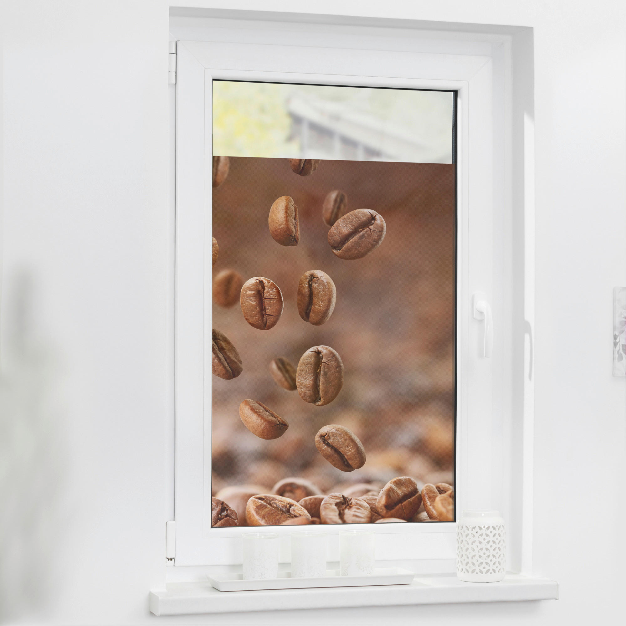 LICHTBLICK Fensterfolie Kaffee Kaffee Kaffee braun B/L: ca. 100x100 cm günstig online kaufen