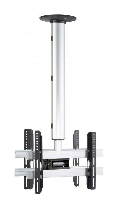 VCM Deckenhalterung Deckenhalterung schwarz silber Deckenhalterung CM3 Double - schwarz/silber - VCM