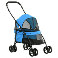 PawHut Hundebuggy blau Polyester-Mischgewebe B/H/L: ca. 47x97x82 cm Hundebuggy - blau (82,00/47,00/97,00cm) - PawHut