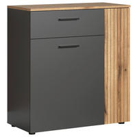 Kommode Esteban anthrazit Eiche Evoke Coast Nachbildung B/H/T: ca. 80x86x38 cm Esteban - Eiche/anthrazit (80,00/86,00/38,00cm)