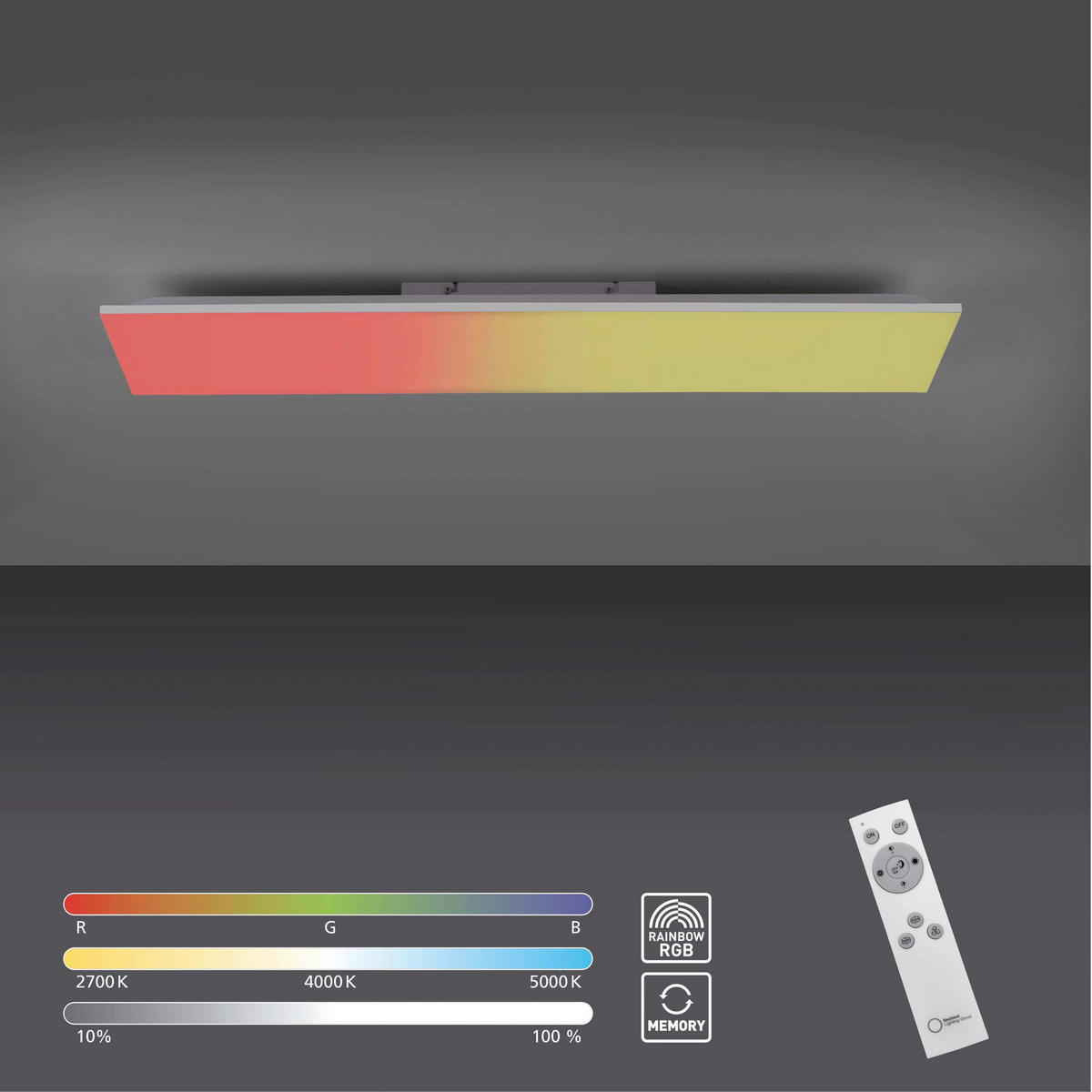 Just Light Deckenleuchte PN15621-16 Yukon weiß Aluminium Kunststoff Eisen B/H/L: ca. 25x7x100 cm Yukon - weiß (100,00/25,00/7,00cm) - Just Light