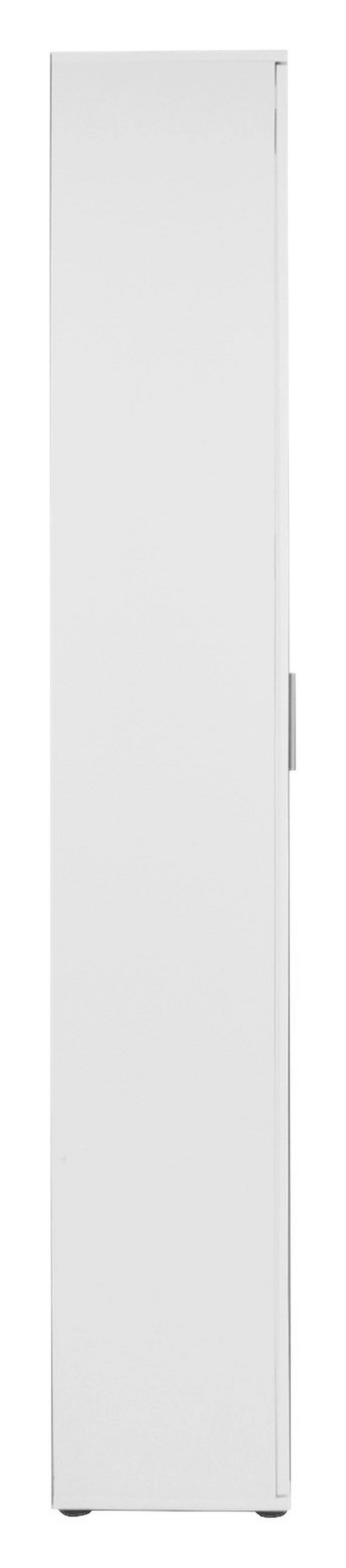 Hochschrank JAKOB weiß silber B/H/T: ca. 49x196x30 cm JAKOB - weiß/silber (49,00/196,00/30,00cm) - byLIVING
