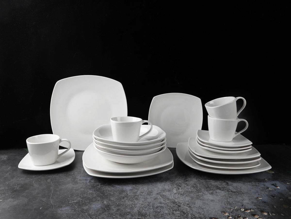 ECHTWERK Kombiservice Classic weiß Porzellan 20 tlg. Classic - weiß (39,00/27,00/29,00cm) - ECHTWERK