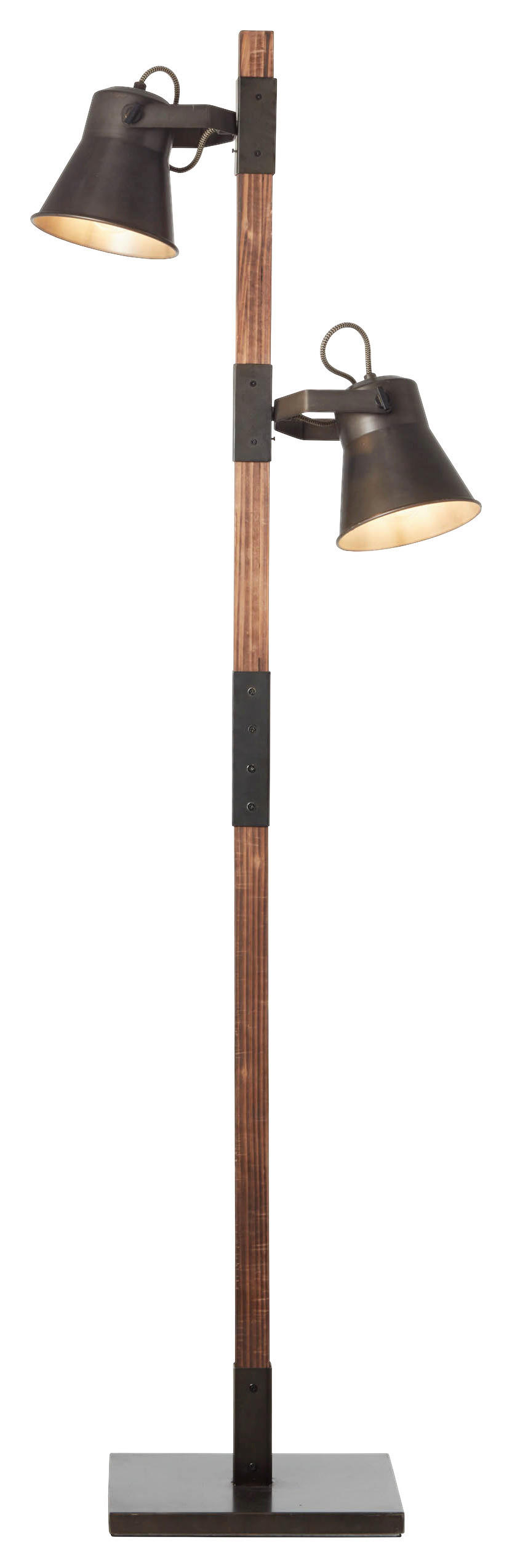 Brilliant Stehleuchte 82156/46 Plow schwarz Metall Holz H: ca. 154 cm E27 2  Brennstellen ▷ online bei POCO kaufen