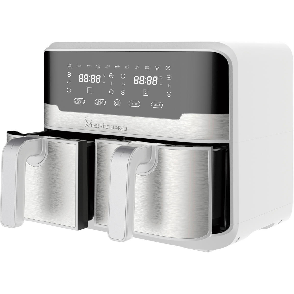 MASTERPRO Heißluftfritteuse ROCKET DUO 900 ROCKET DUO 900 - weiß - MASTERPRO