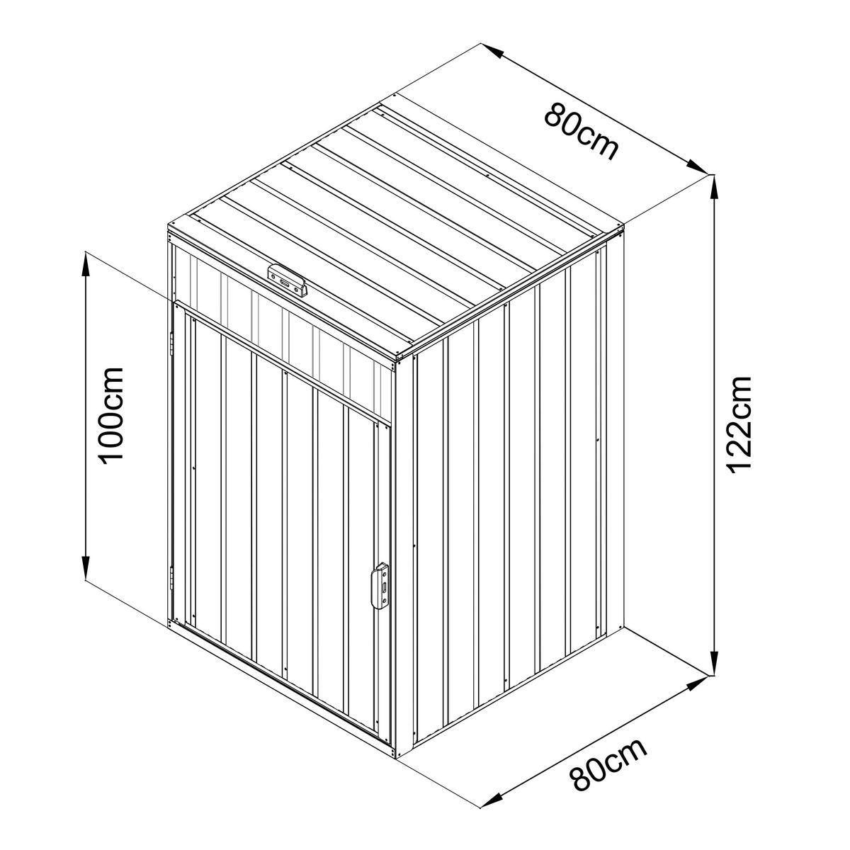 AXI Outdoor Living Mülltonnenbox Owen anthrazit B/H/L: ca. 80x122x80 cm Owen - anthrazit (80,00/80,00/122,00cm) - AXI Outdoor Living