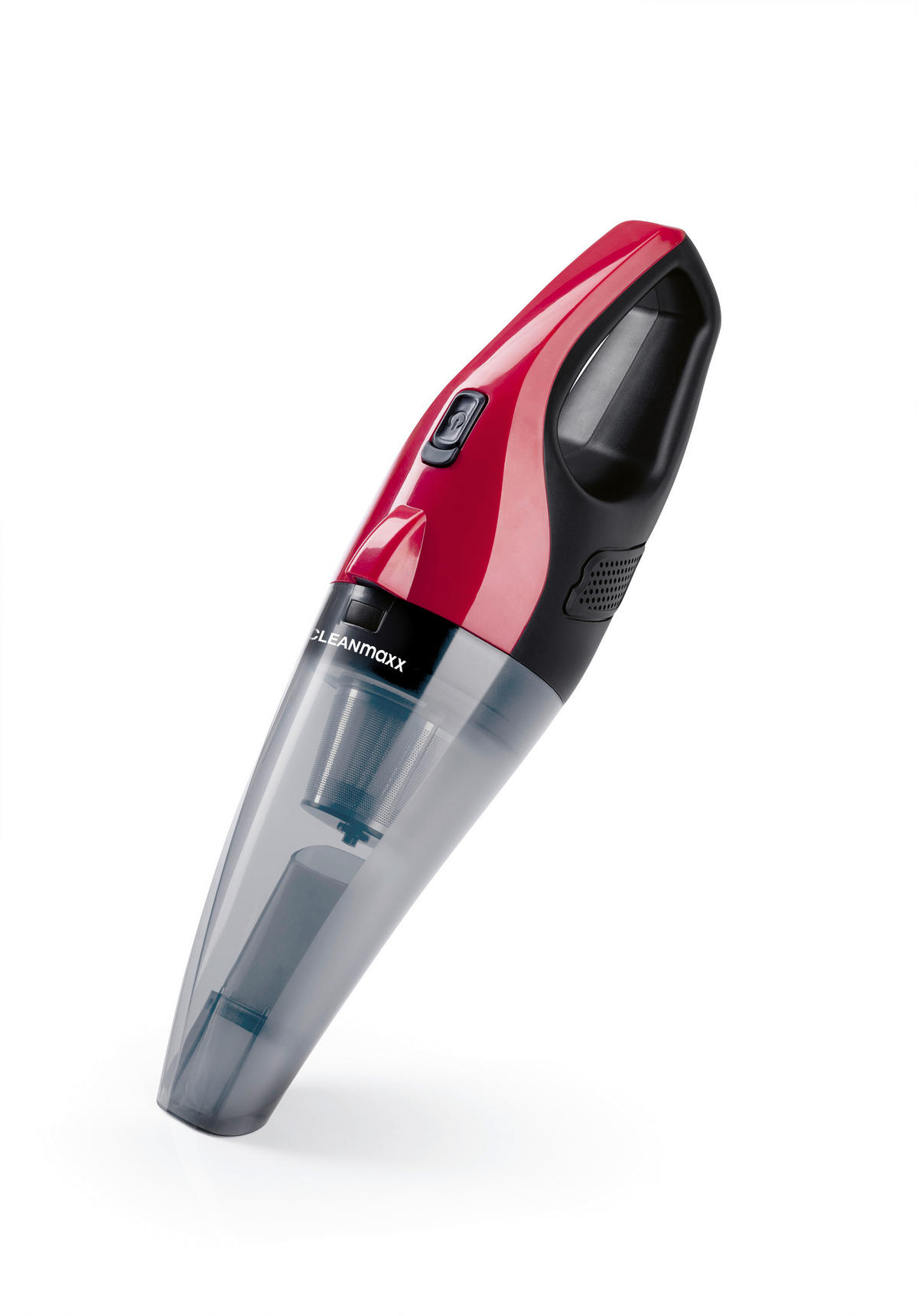 CLEANmaxx Akku-Handstaubsauger rot schwarz B/H/L: ca. 10x12x37 cm Akku-Handstaubsauger - rot/schwarz (37,00/10,00/12,00cm) - CLEANmaxx