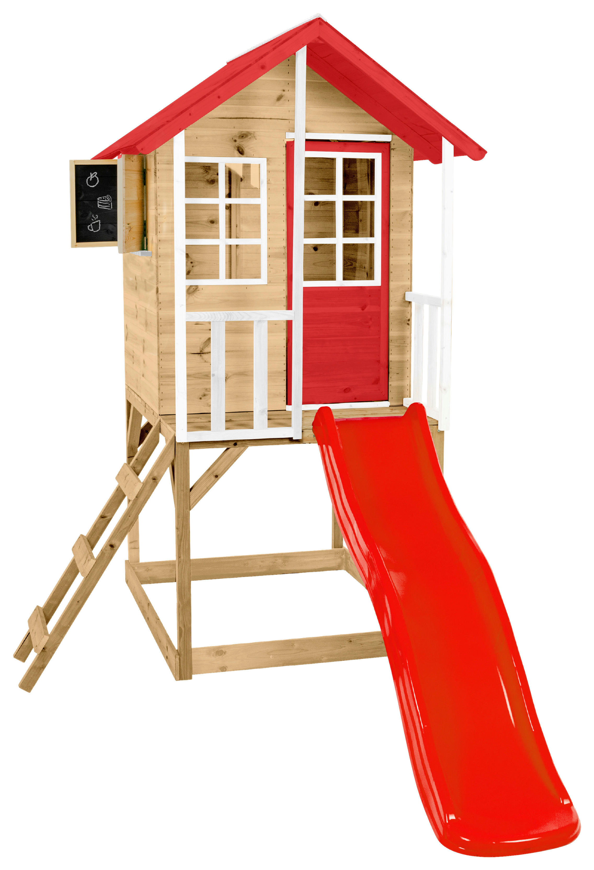Zwerkules Spielhaus Lolla natur B/H/L: ca. 148x224x270 cm Lolla - weiß/natur (270,00/148,00/224,00cm) - Zwerkules