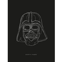 Komar Poster Star Wars Lines Dark Side Vader Star Wars B/L: ca. 30x40 cm Star Wars Lines Dark Side Vader - (30,00/40,00cm) - Komar