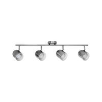 SPOT Light Spotbalken 2764427 nickel matt weiß Metall B/H/T: ca. 86x21x10 cm E27 4 Brennstellen Olivia - weiß/nickel matt (86,00/21,00/10,00cm) - SPOT Light