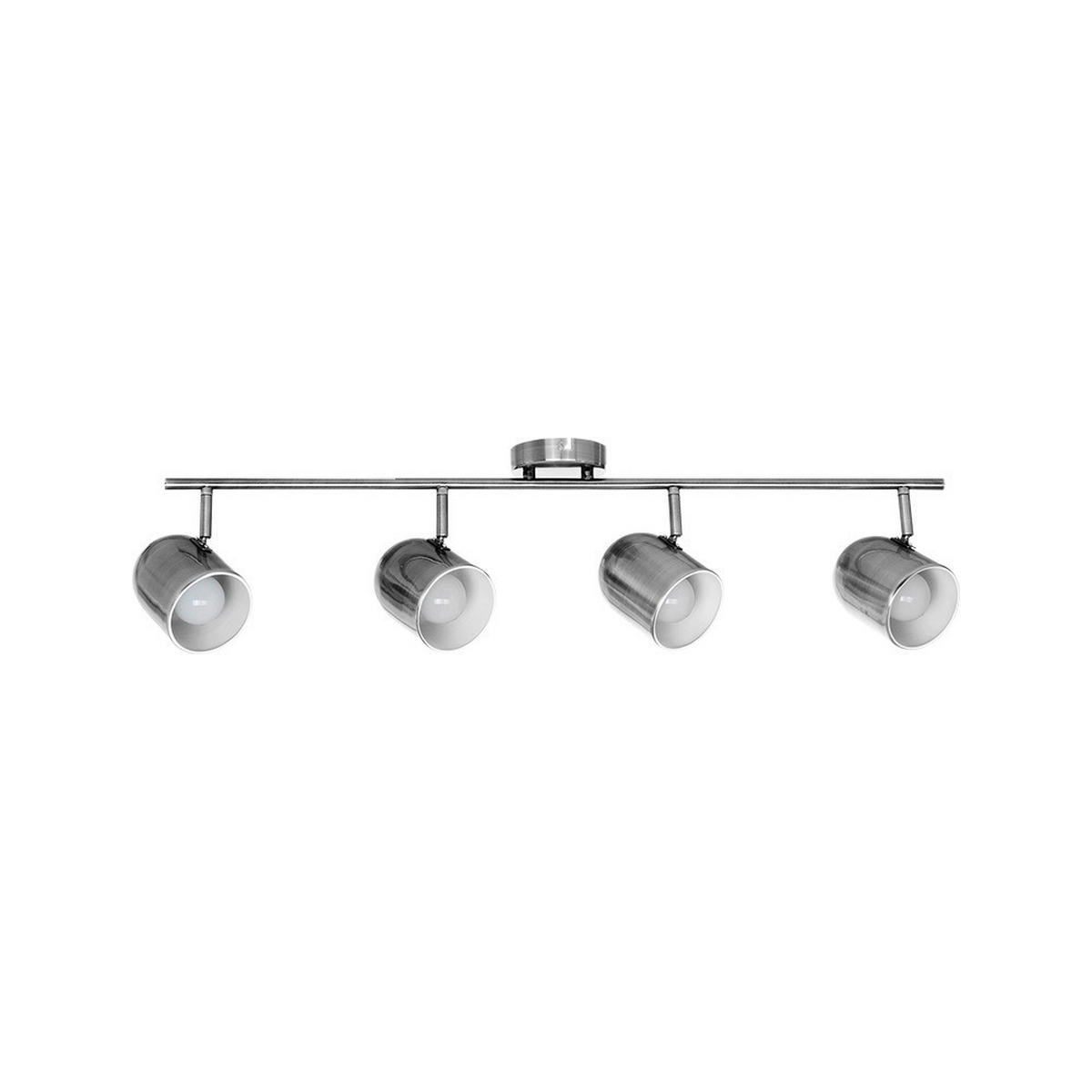 SPOT Light Spotbalken 2764427 nickel matt weiß Metall B/H/T: ca. 86x21x10 cm E27 4 Brennstellen Olivia - weiß/nickel matt (86,00/21,00/10,00cm) - SPOT Light