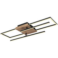 GLOBO Deckenleuchte 67276-24 KENDRA - schwarz/Opal (80,00/20,00/11,50cm) - GLOBO
