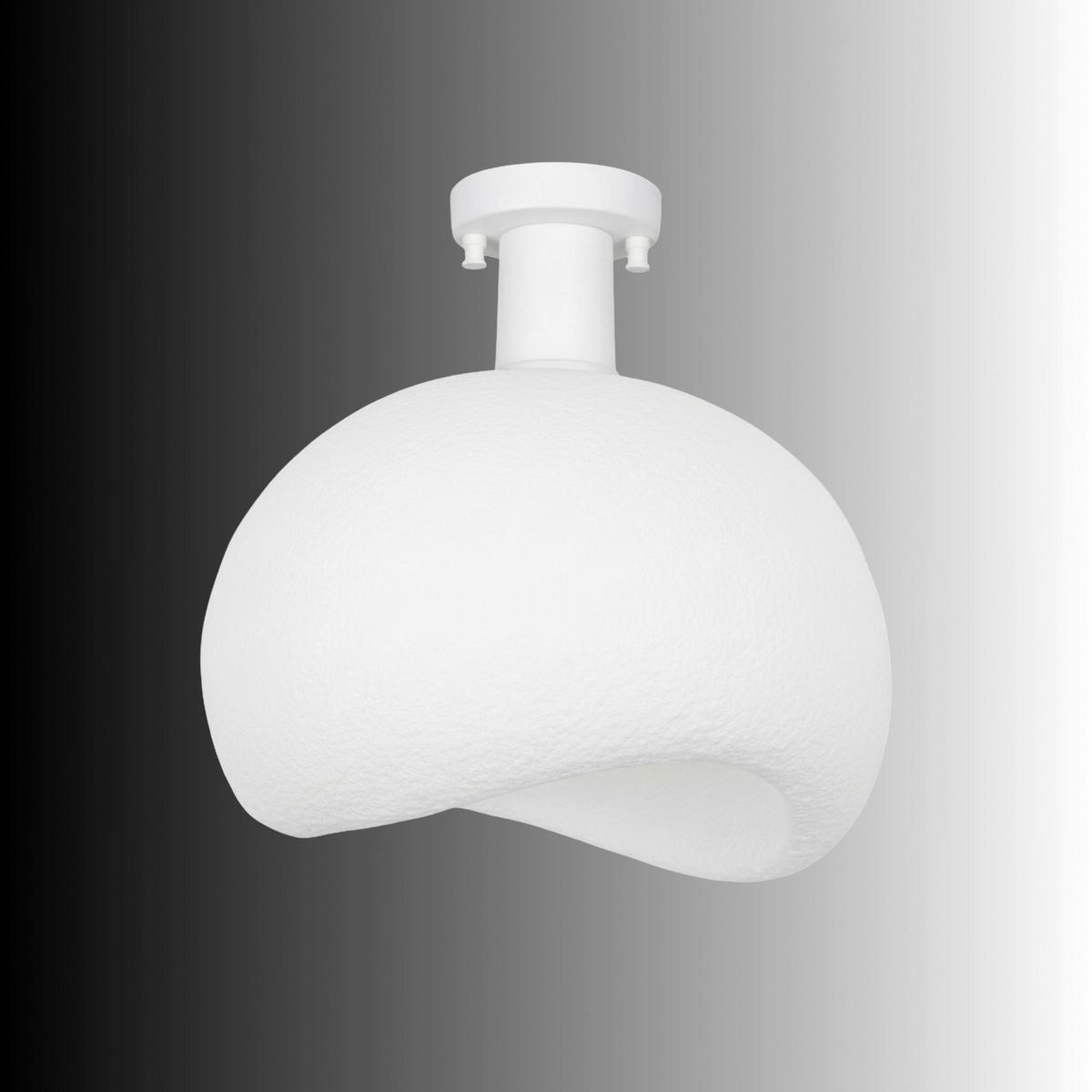 Opviq Deckenleuchte weiß Polyester-Mischgewebe Metall B/H/L: ca. 29x33x34 cm E27 1 Brennstellen Yontu - 15851 - weiß (34,00/29,00/33,00cm) - Opviq