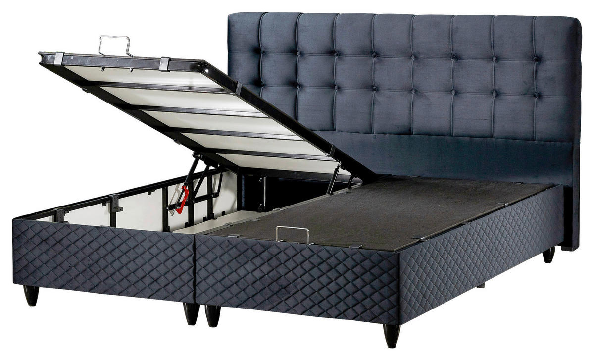 Polsterbett California schwarz California - schwarz (192,00/139,00/215,00cm)