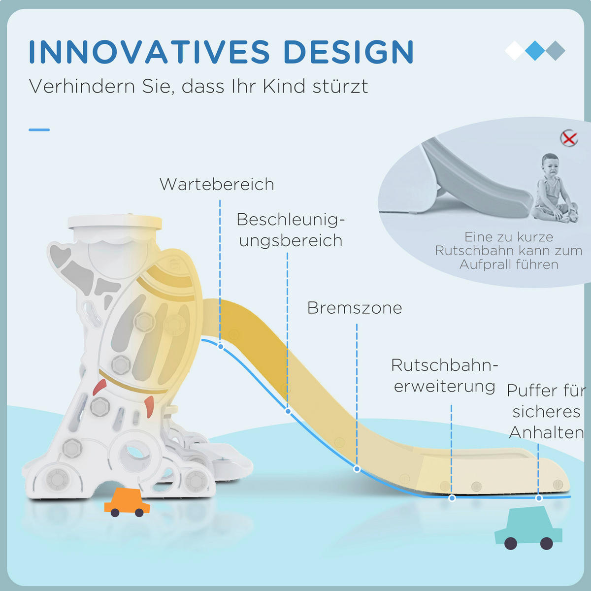 AIYAPLAY Outdoor-Spielzeug grau B/H/L: ca. 185x150x92 cm Kinderschaukel_&_Kinderrutsche_Set - grau (92,00/185,00/150,00cm) - AIYAPLAY