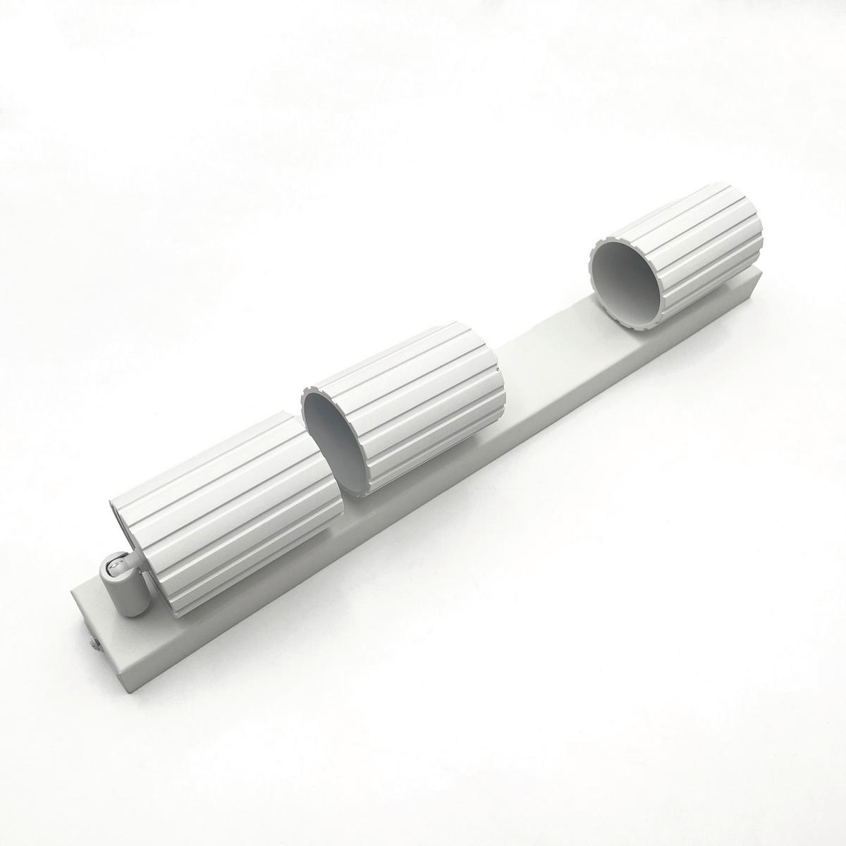 Lamkur Strahler weiß Stahl B/H/L: ca. 6,5x16,5x45 cm 3 Brennstellen Prisma - weiß (45,00/6,50/16,50cm) - Lamkur