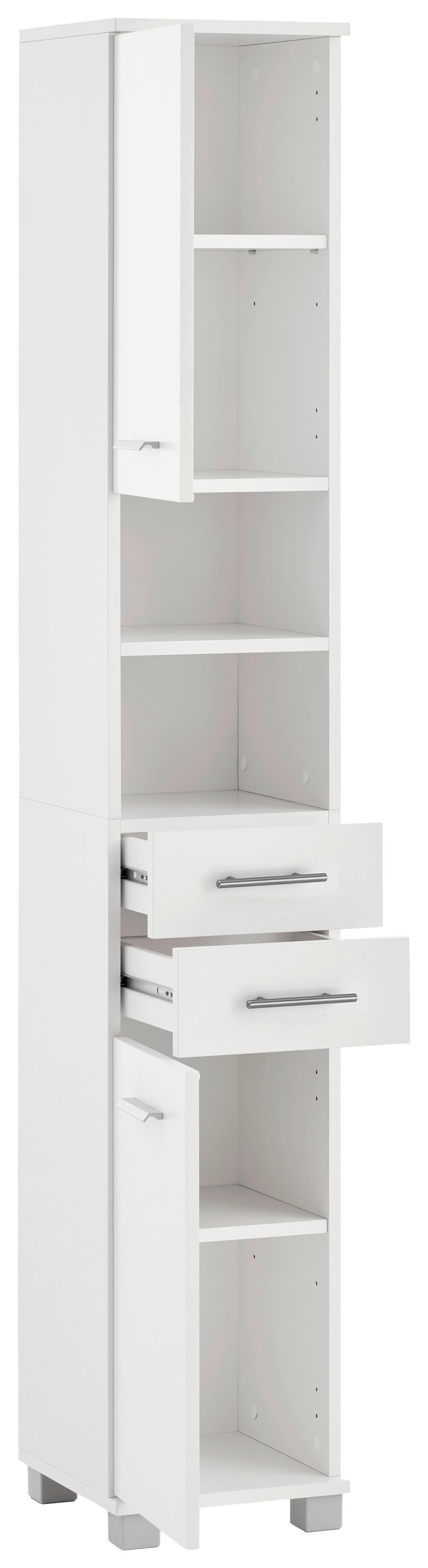 Hochschrank Emmi weiß matt B/H/T: ca. 30,3x180,9x32,6 cm Emmi - weiß (30,30/180,90/32,60cm) - Schildmeyer