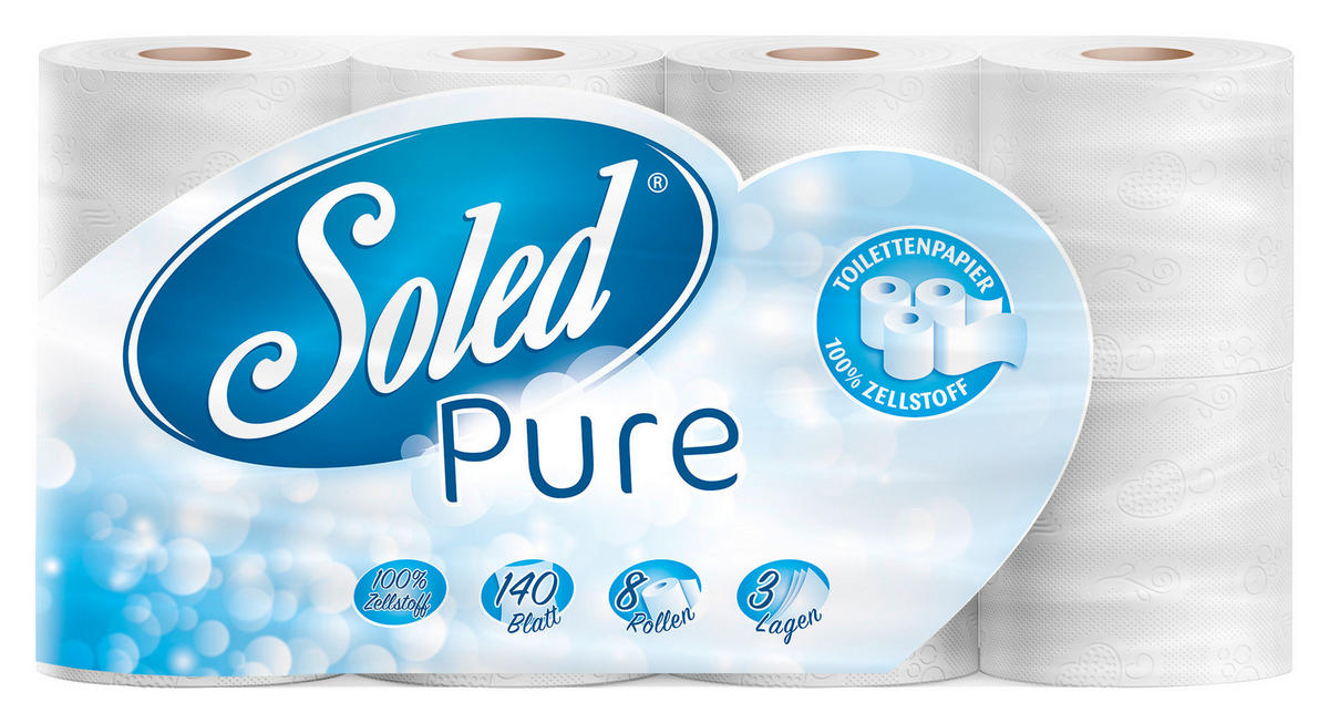 Toilettenpapier Toilettenpapier_Soled_Pure_3-lagig - weiß