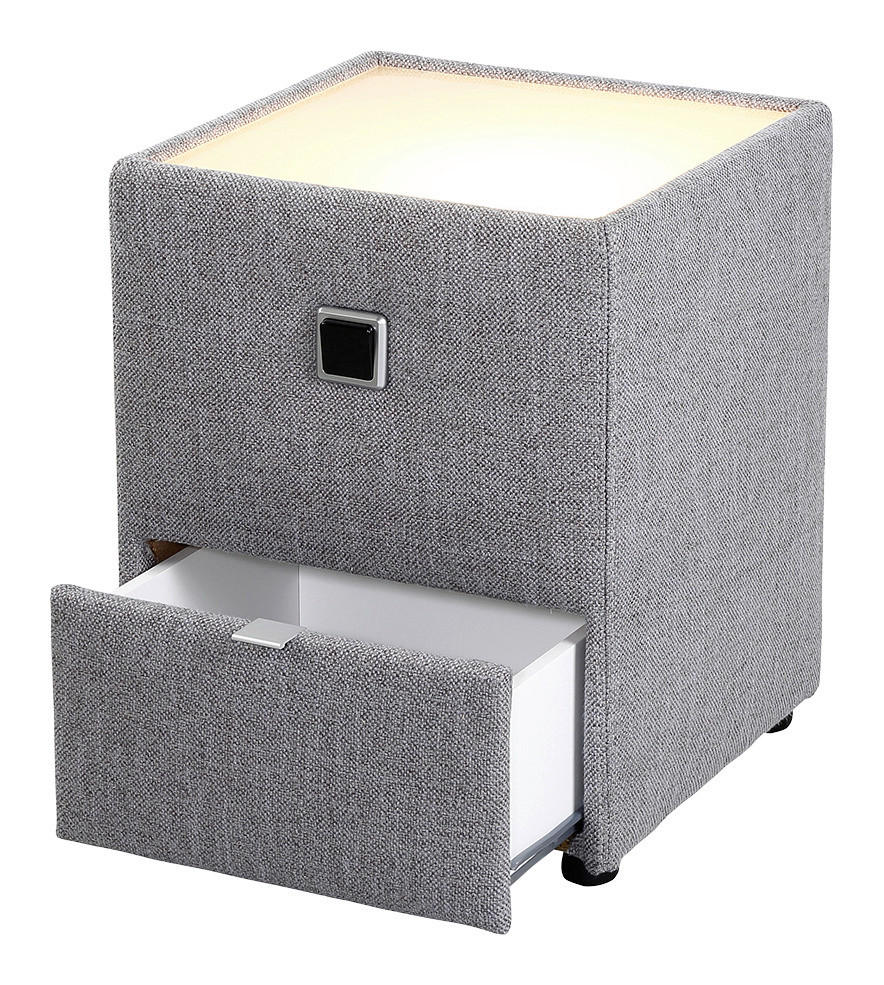 Nachtkonsole  grau Lancy_Nachtkonsole 474/19 - grau (45,00/53,00/45,00cm)